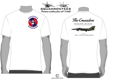 523rd FS Crusaders Squadron T-Shirt D2, USAF Licensed Product