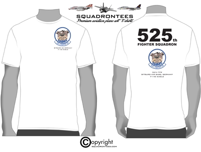 525th FS Bulldogs Squadron T-Shirt D1, USAF Licensed Product