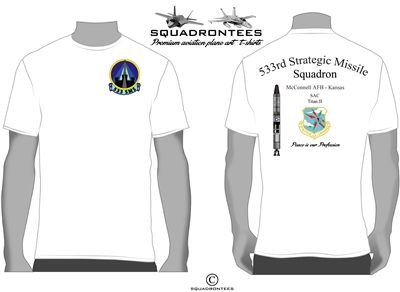 533rd Strategic Missile Squadron T-Shirt D1, USAF Licensed Product