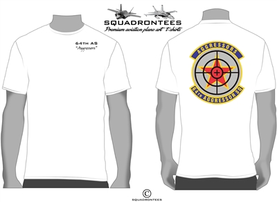 64th Aggressor Squadron Logo Back Squadron T-Shirt - USAF Licensed Product