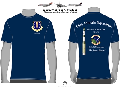 66th Missile Squadron, 44th SMW Squadron T-Shirt - USAF Licensed Product