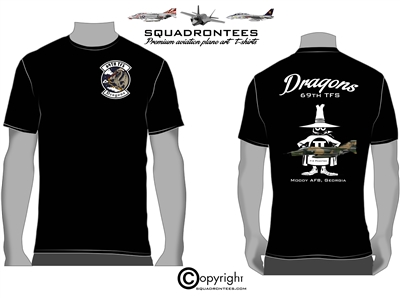69th TFS Dragons, F-4 Phantom Squadron T-Shirt D2, USAF Licensed Product
