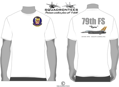 79th FS Tigers F-16 Squadron T-Shirt - USAF Licensed Product