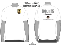 80th FS Logo Back Squadron T-Shirt - USAF Licensed Product