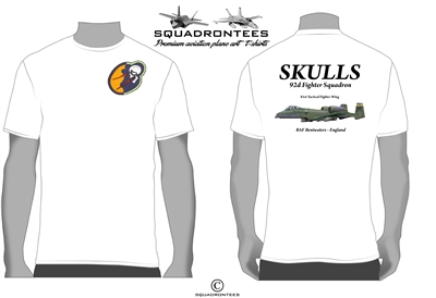 92d Fighter Squadron, Skulls, Squadon T-Shirt, USAF Licensed Product