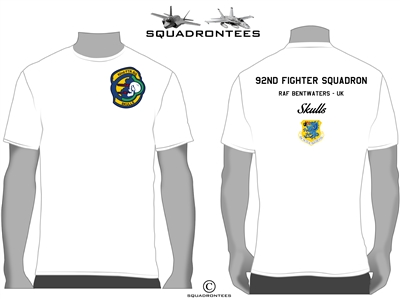92nd Fighter Squadron Skulls Squadron T-Shirt D3, USAF Licensed Product