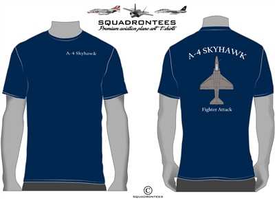 A-4 Skyhawk Fighter Attack - Premium Plane Art Squadron T-Shirt