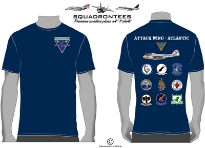 A-6 Intruder Attack Wing - Atlantic Squadron T-Shirt D6, USN Licensed T-Shirt