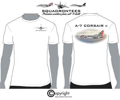 A-7 Corsair II - Premium Plane Art Squadron T-Shirt D-2