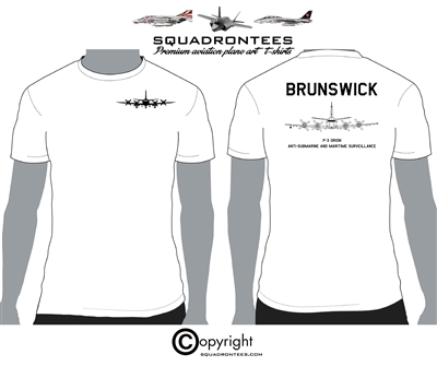 Brunswick P-3 Orion - Premium Plane Art Squadron T-Shirt