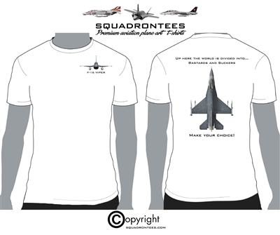 F-16 Viper Bast... & Suck... - Premium Plane Art T-Shirt