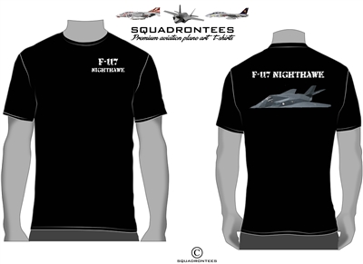 F-117 Nighthawk Stealth Fighter - Premium Plane Art Squadron T-Shirt