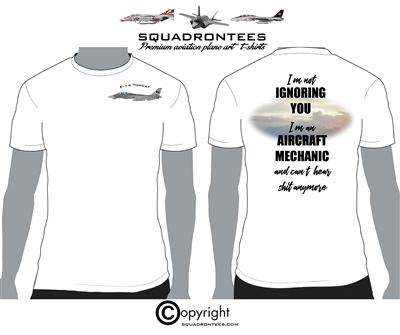 F-14 Tomcat Aircraft Mechanic - Premium Plane Art Squadron T-Shirt