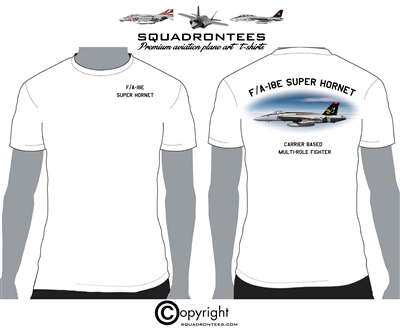 F/A-18E Super Hornet - Premium Plane Art Squadron T-Shirt