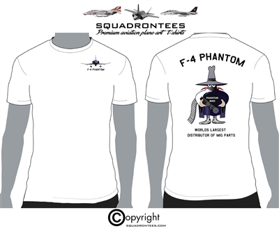 F-4 Phantom Mig Parts - Premium Plane Art Squadron T-Shirt