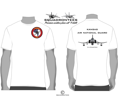 Kansas Air National Guard Logo Back Squadron T-Shirt - USAF Licensed Product