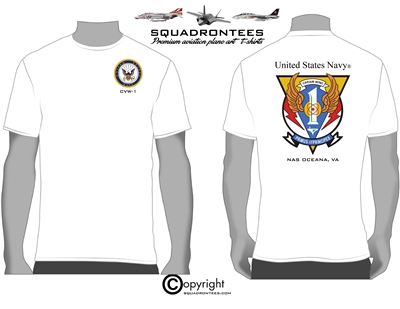 CVW-1 Logo Back Squadron T-Shirt - USN Licensed Product