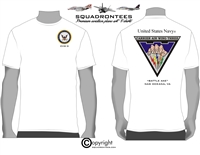 CVW-3 Battle Axe Logo Back Squadron T-Shirt D3 - USN Licensed Product