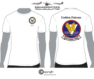 HS-2 Golden Falcons Squadron T-Shirt - USN Licensed Product