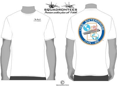 USS Enterprise Logo Back Squadron T-Shirt - USN Licensed Product