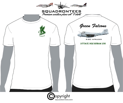 VA-205 Green Falcons A-6 Squadron T-Shirt - USN Licensed Product