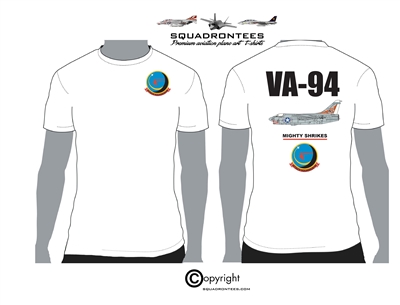 VA-94 Mighty Shrikes A-7 Squadron T-Shirt - USN Licensed Product