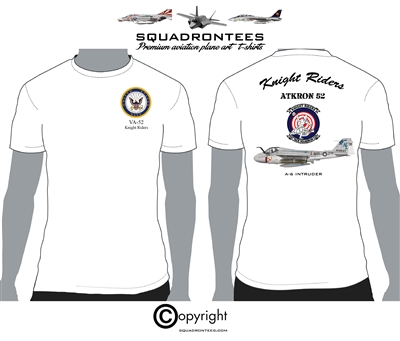 VA-52 A-6 Knight Riders Squadron T-Shirt - USN Licensed Product