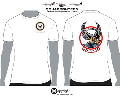 VA-72 Blue Hawks Logo Back Squadron T-Shirt - USN Licensed Product