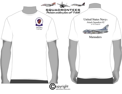 VA-82  Marauders A-7 Corsair II Squadron  T-Shirt - USN Licensed Product