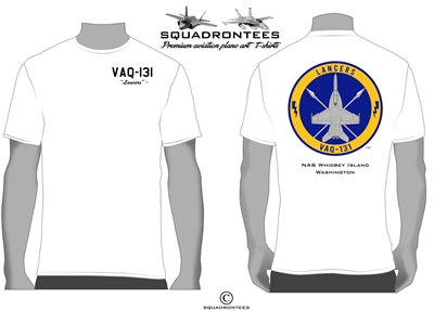 VAQ-131 Lancers Logo Back Squadron T-Shirt D3 - USN Licensed Product