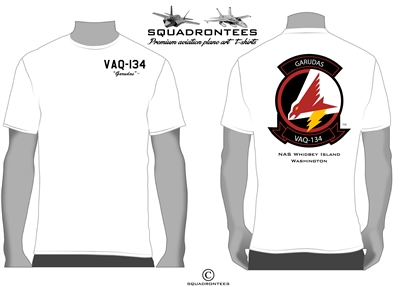 VAQ-134 Garudas Logo Back Squadron T-Shirt - USN Licensed Product