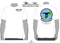 VAQ-135 Black Ravens Logo Back Squadron T-Shirt - USN Licensed Product