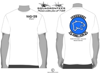 VAQ-139 Cougars Logo Back Squadron T-Shirt - USN Licensed Product