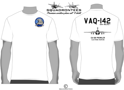 VAQ-142 Gray Wolves EA-6B Prowler Squadron T-Shirt D2 - USN Licensed Product