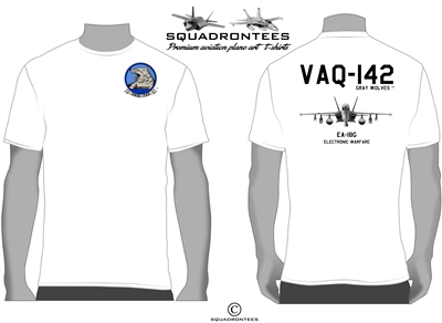 VAQ-142 Grey Wolves EA-18G Growler Squadron T-Shirt - USN Licensed Product