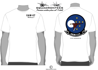 VAW-117 Wallbangers Logo Back Squadron T-Shirt - USN Licensed Product