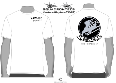 VAW-120 Greyhawks Logo Back Squadron T-Shirt - USN Licensed Product