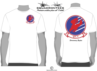 VF-1 Screaming Eagles Logo Back Squadron T-Shirt D3 - USN Licensed Product
