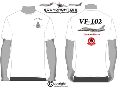 VF-102 Diamondbacks F-14 Tomcat Squadron T-Shirt D4 - USN Licensed Product