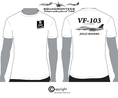 VF-103 Jolly Rogers F-14 D-3 Squadron T-Shirt - USN Licensed Product