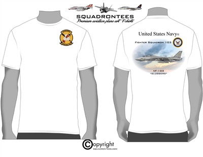 VF-103 Sluggers F-14 Tomcat Squadron T-Shirt - USN Licensed Product
