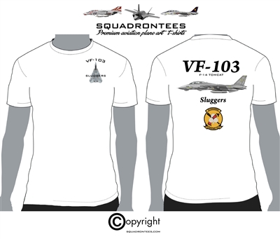 VF-103 Sluggers F-14 Tomcat Squadron T-Shirt D2 - USN Licensed Product