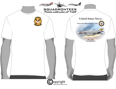VF-103 Sluggers F-4 Phantom Squadron T-Shirt - USN Licensed Product