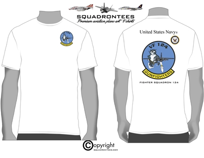 VF-124 Gunfighters Logo Back Squadron T-Shirt - USN Licensed Product