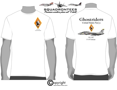 VF-142 Ghostriders F-14 Tomcat Squadron T-Shirt D2 - USN Licensed Product