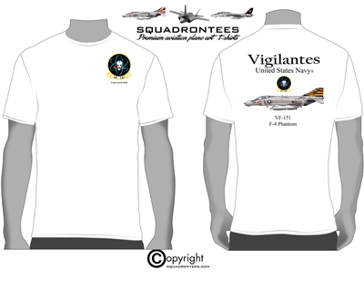 VF-151 Vigilantes F-4 Phantom D4 Squadron T-Shirt - USN Licensed Product