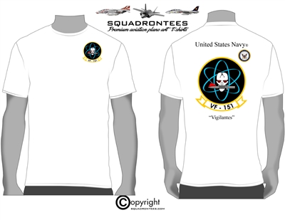 VF-151 Vigilantes Logo Back D2 Squadron T-Shirt - USN Licensed Product