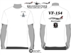 VF-154 Black Knights F-14 Tomcat Squadron T-Shirt D7, USN Licensed Product