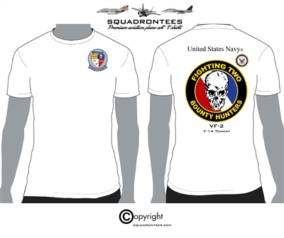 VF-2 Bounty Hunters Logo Back D2 T-Shirt - USN Licensed Product