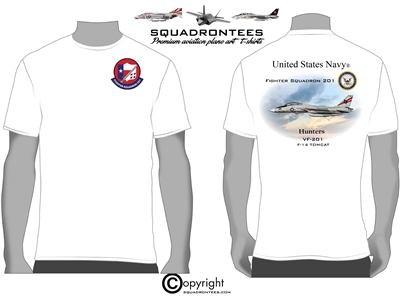 VF-201 Hunters F-14 Tomcat Squadron T-Shirt - USN Licensed Product
